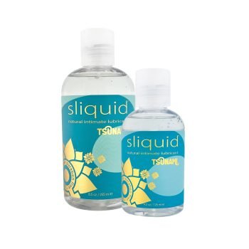 Two bottles of Sliquid Naturals Tsunami ultra thick water based lubricant