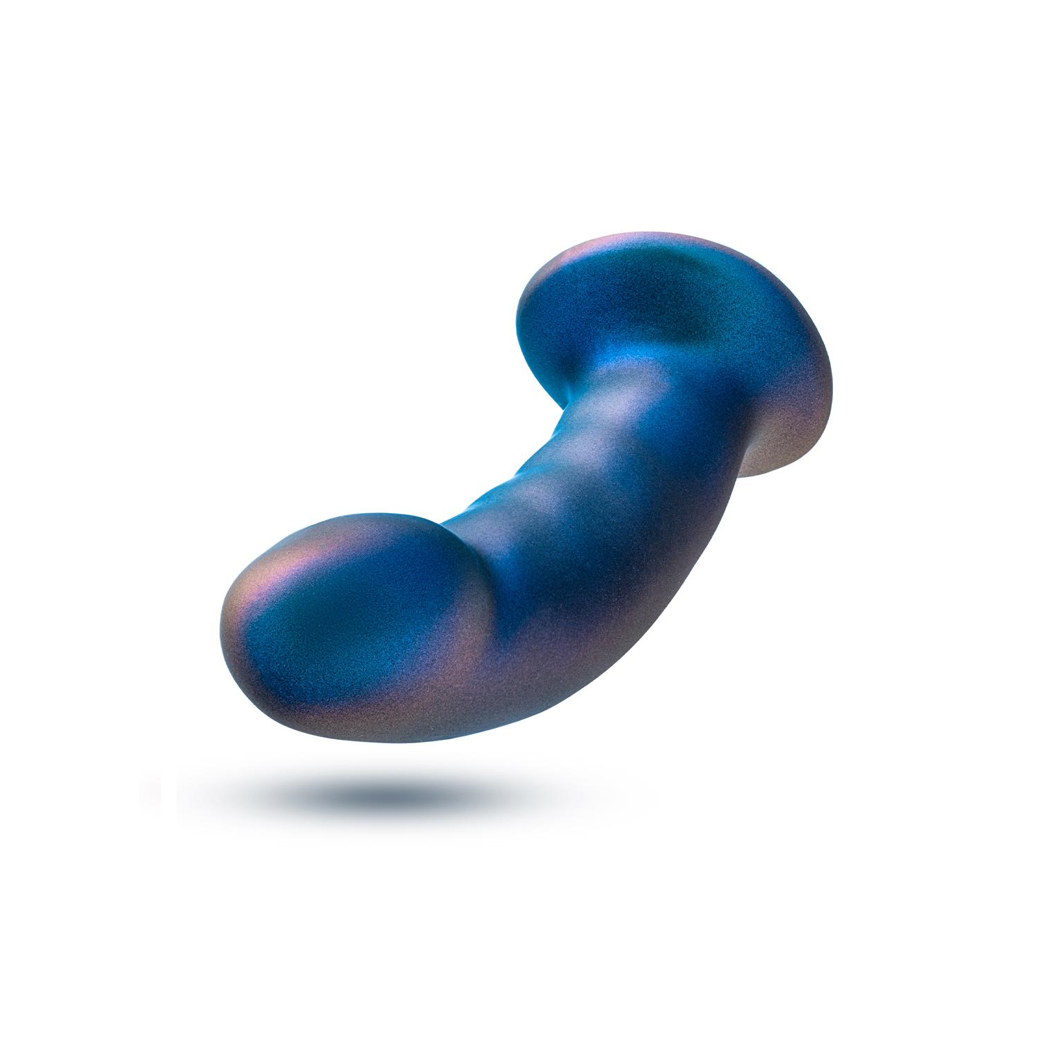 Temptasia Rebellion metallic silicone dildo on its side